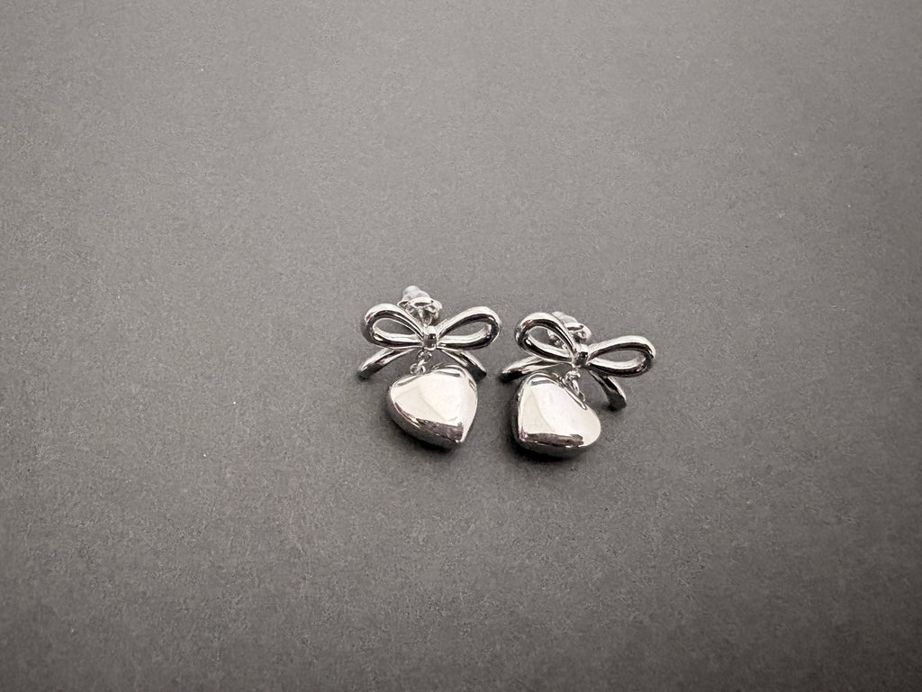 New 2026 trendy waterproof Bow Knot Heart Lover Earrings set stainless steel