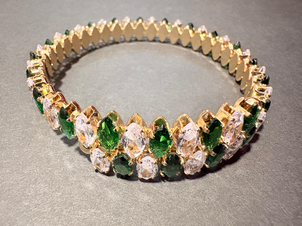 Adjustable 18K Gold Plated Stainless Steel Zircon Bracelet - Waterproof, Hypoallergenic Gift for Women